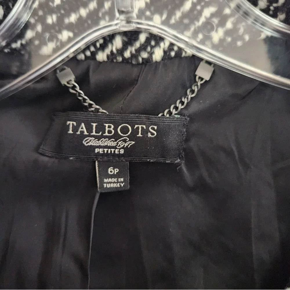 Talbots Double Breasted Cropped Wool Alpaca Blend Double Breasted Pea‎ Coat 6P